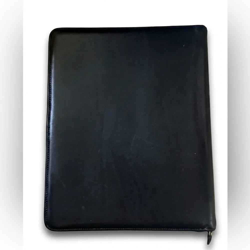 Hartmann Zip Around Black Genuine Leather Planner Organizer